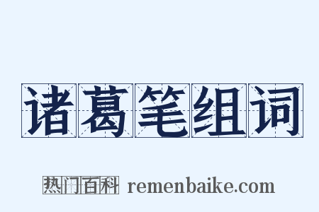 诸葛笔组词是什么意思的图片